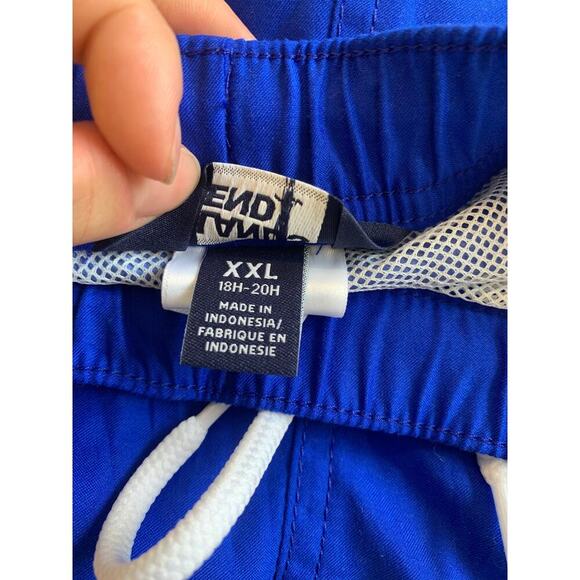 Lands' End Mens Outrigger Quick-Dry Trunks Swim Shorts Navy Blue Size XXL - Picture 5 of 6